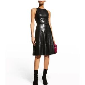 Alice + Olivia Leandra Vegan Midi Dress with Tassel Belt, EUC no signs of wear